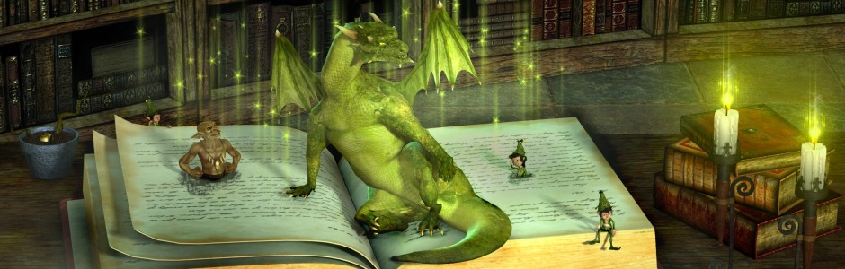 Magic Book Of Dragons Desktop Background